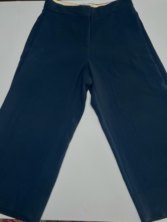 MM.LAFLEUR Dark Navy Wide Leg Pants Size 6 Career Office Workwear - Picture 6 of 10